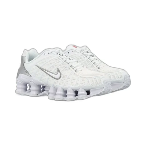 Nike Shox Tl Black Max Orange Lace-Up Sneakers