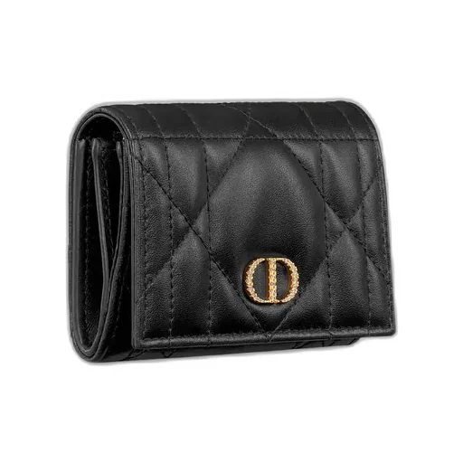 Dior Caro Glycine Wallet With Crystals