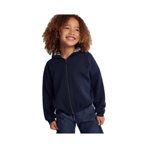 Kids' Reversible Zipped Cardigan With Hood