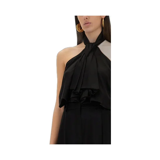Nina Ricci Flowing Bow Halter Top