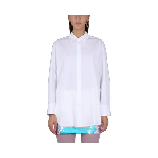 Nina Ricci Poplin Crinkle Buttoned Shirt