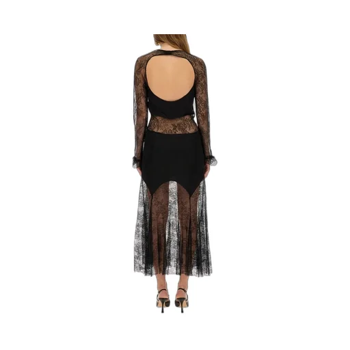 Nina Ricci Long Open Neck Lace Dress