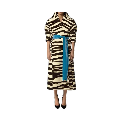 Nina Ricci Zebra Print Velvet Coat
