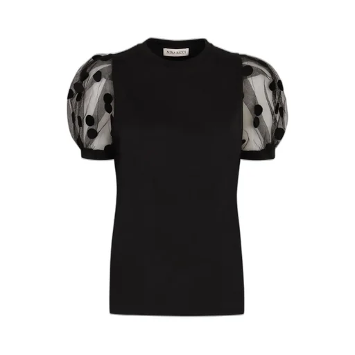 Nina Ricci Flocked-Detail Jersey T-Shirt