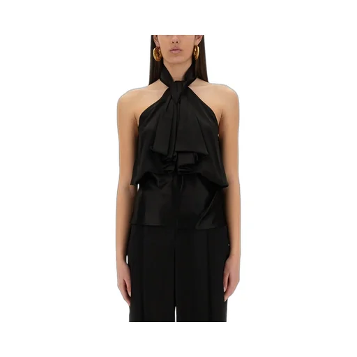 Nina Ricci Flowing Bow Halter Top