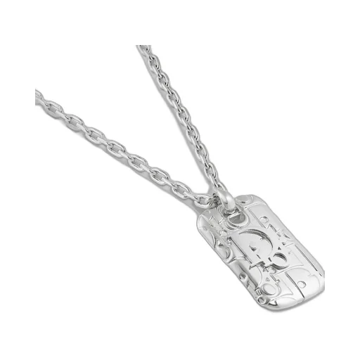 Dior Oblique Plate Pendant Necklace