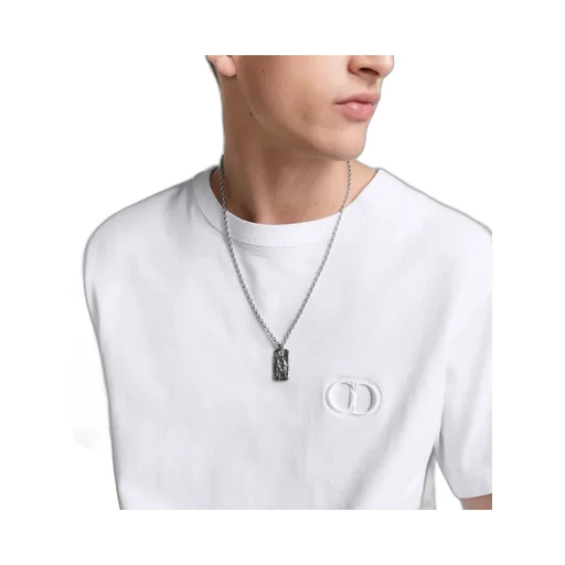 Dior Oblique Plate Pendant Necklace