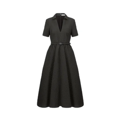 Mid-Length Belted Dress