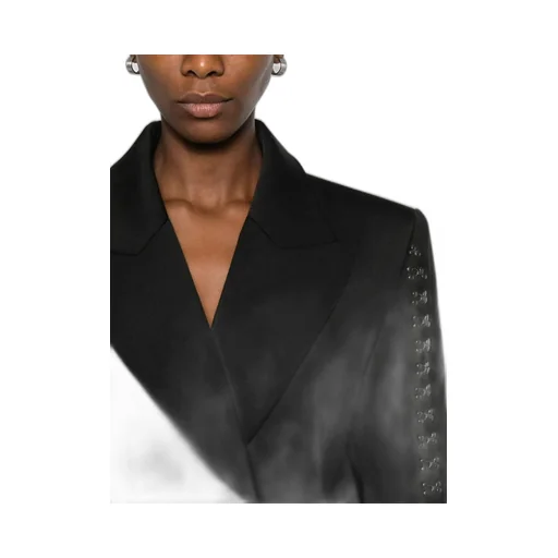 Nissa Eyelet-Trim Evening Blazer