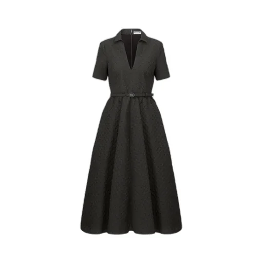 Mid-Length Belted Dress