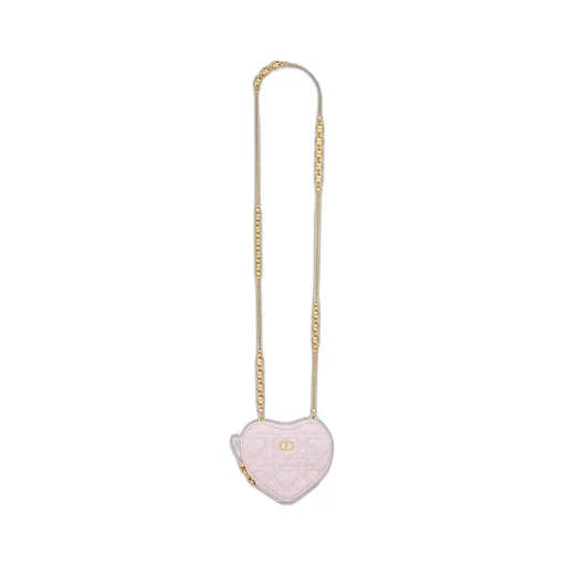 Dioramour Dior Caro Heart Pouch With Chain