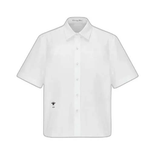 Cropped Button-Up Blouse