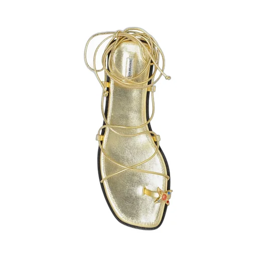 Nodaleto Ankle-Tie Fastening Sandals