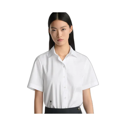 Cropped Button-Up Blouse