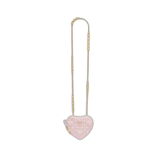 Dior Caro Heart Pouch With Chain