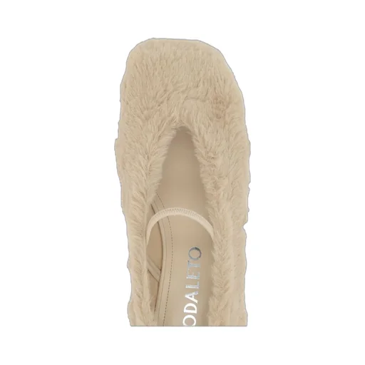 Nodaleto Faux Fur Ballerina Flat Shoes