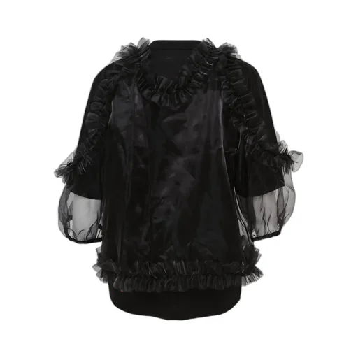 Noir Kei Ninomiya Tulle Overlay T-Shirt
