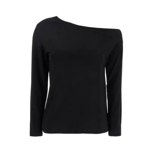 Norma Kamali Drop Shoulder Long-Sleeve Top