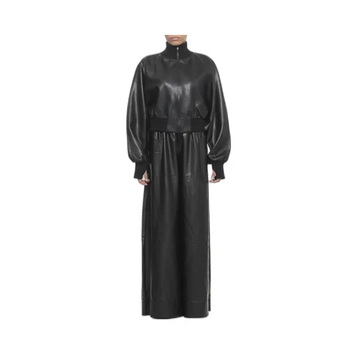 Norma Kamali Elastic-Waist Wide-Leg Pants