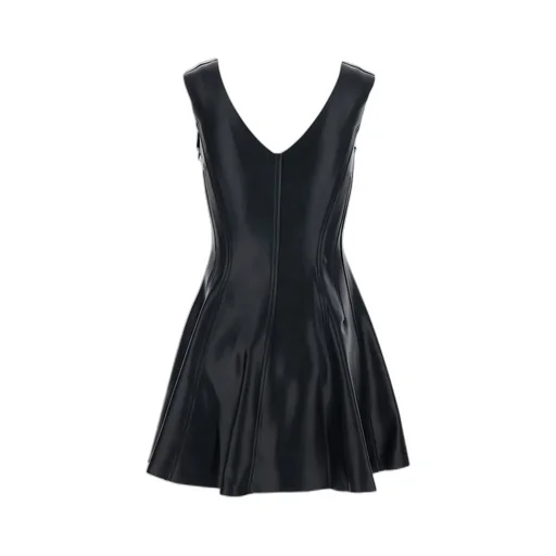 Norma Kamali V-Neck Flared Dress