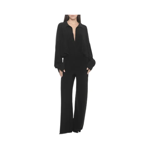 Norma Kamali Elastic-Waist Wide-Leg Pants
