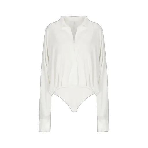 Norma Kamali V-Neck Bodysuit Top