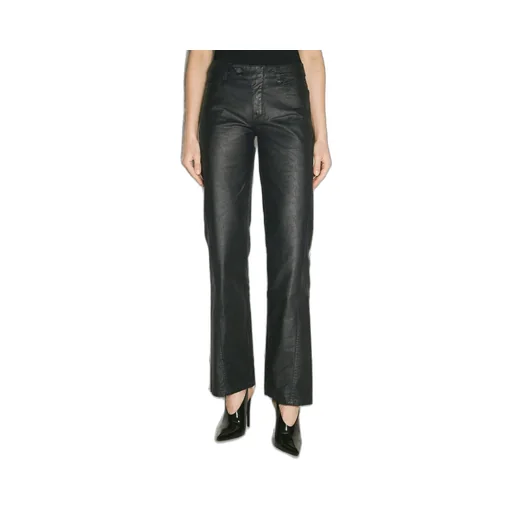 Mugler Waxed Straight-Leg Jeans