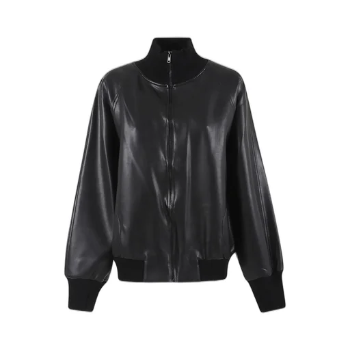 Norma Kamali Ribbed-Collar Jacket