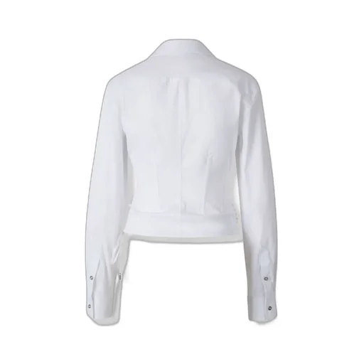 Mugler Zip-Front Poplin Shirt