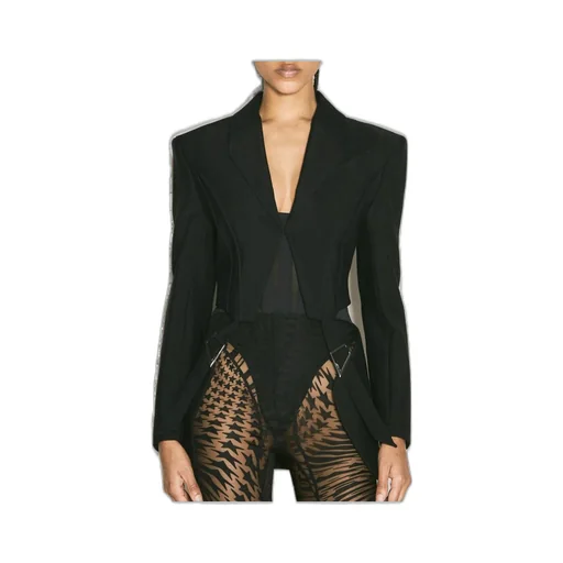 Mugler Buckled Tailored Blazer