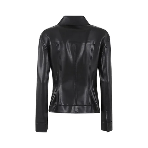 Norma Kamali Structured Faux Leather Jacket