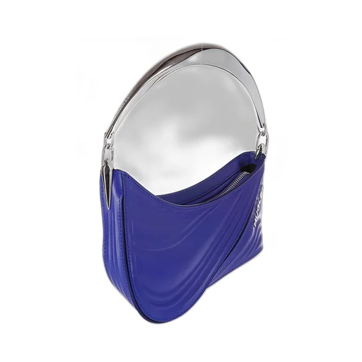 Mugler Logo Plaque Zipped Shoulder Bag