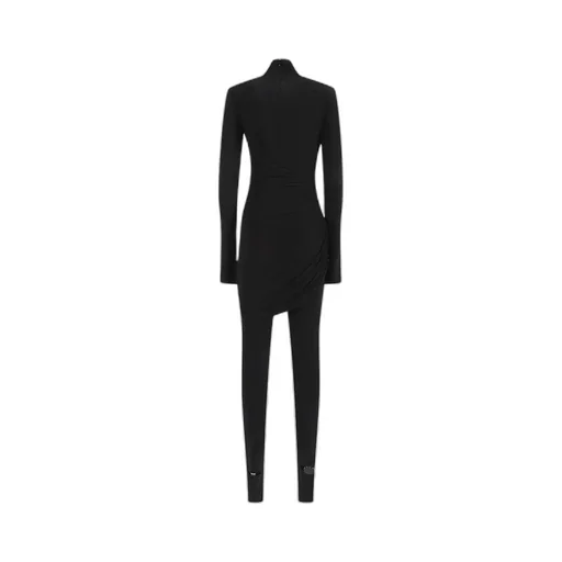 Norma Kamali Ruched Turtleneck Dress