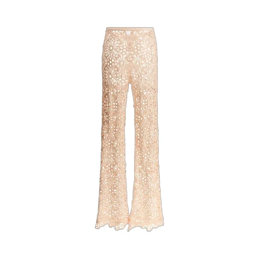 Norma Kamali Crochet Bootcut Pants