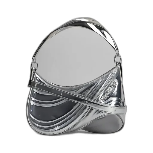 Mugler Curve 01 Foiled Finish Shoulder Bag