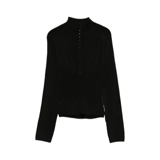 Mugler Ribbed Knit Top
