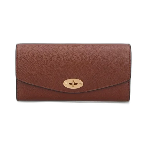Mulberry Twist-Lock Foldover-Top Wallet