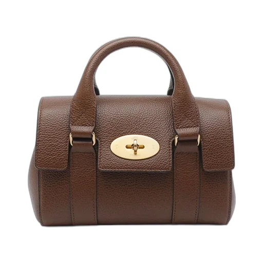 Mulberry Logo Engraved Foldover Top Tote Bag
