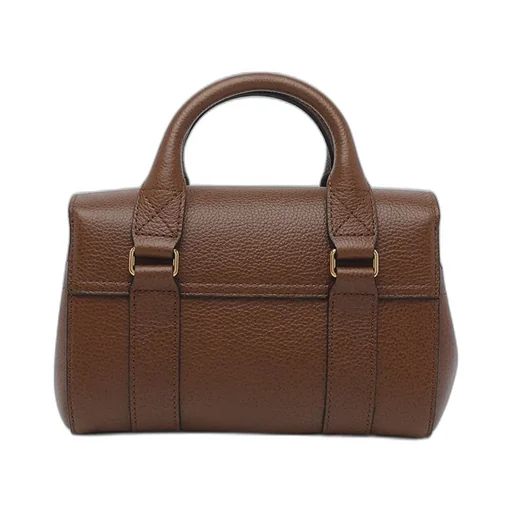 Mulberry Logo Engraved Foldover Top Tote Bag