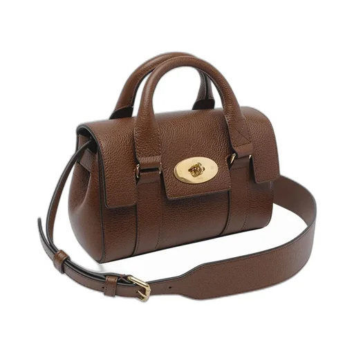 Mulberry Logo Engraved Foldover Top Tote Bag