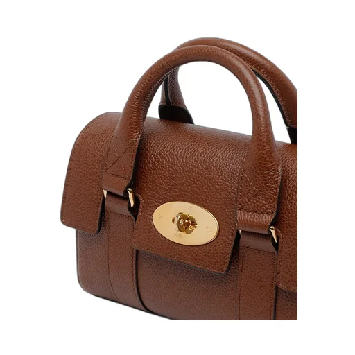 Mulberry Logo Engraved Foldover Top Tote Bag
