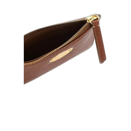 Mulberry Logo Engraved Zipped Coin Pouch
