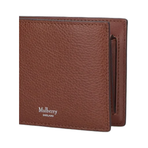 Mulberry Logo Detailed Bi-Fold Wallet