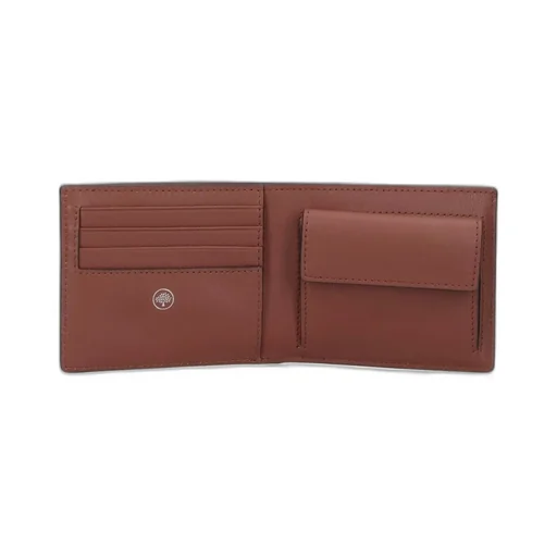 Mulberry Logo Detailed Bi-Fold Wallet