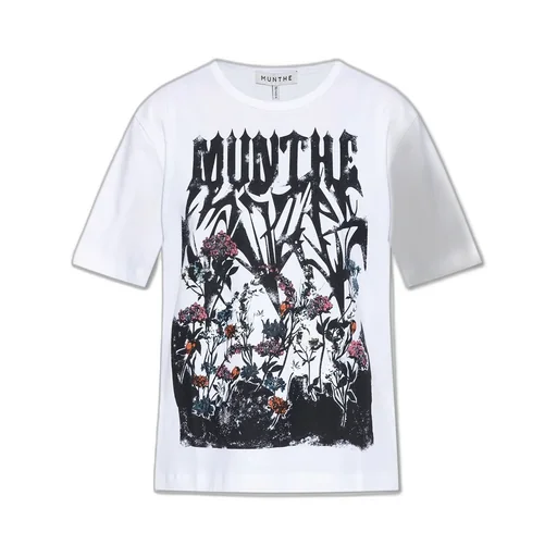 Munthe Logo Printed Crewneck T-Shirt