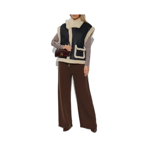 Munthe Lurple Shearling-Trim Vest
