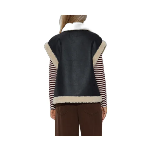 Munthe Lurple Shearling-Trim Vest