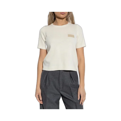 Munthe Pantas Logo Patch Knitted Top