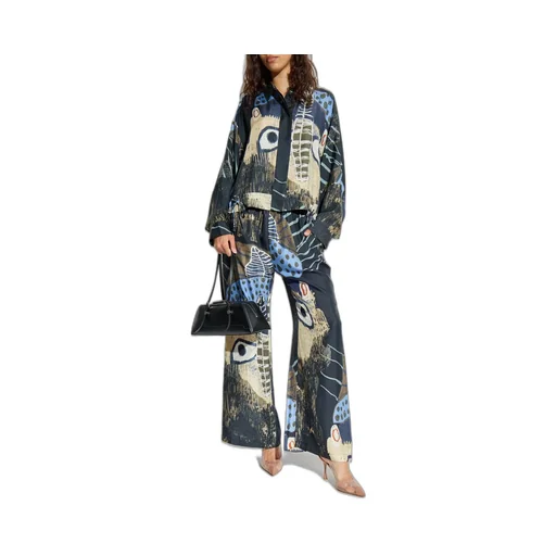 Munthe Arum Printed Silk Trousers