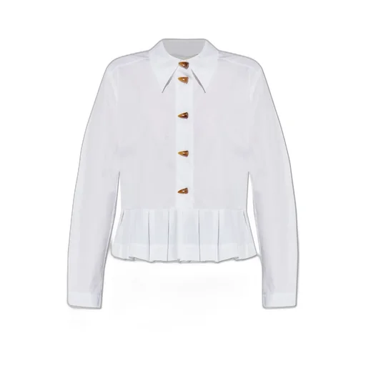 Munthe Lustona Pleated Button-Up Top
